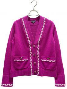 CHANEL（シャネル）の古着「Coco Mark Button Cardigan」｜パープル