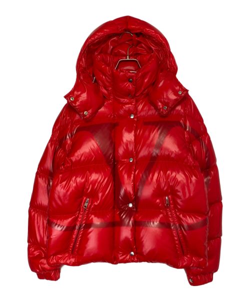 MONCLER（モンクレール）MONCLER (モンクレール) VALENTINO (ヴァレンティノ) ダウンジャケット レッド サイズ:38の古着・服飾アイテム