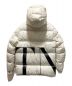 MONCLER (モンクレール) VALENTINO (ヴァレンティノ) VLTN ロゴ フーデッド ダウンジャケット ホワイト サイズ:44：100000円