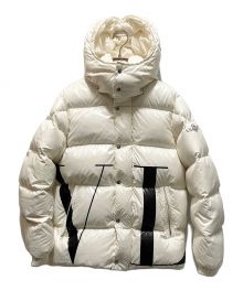 MONCLER×VALENTINO（モンクレール×ヴァレンティノ）の古着「VLTN ロゴ フーデッド ダウンジャケット」｜ホワイト