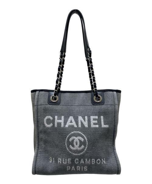 CHANEL（シャネル）CHANEL (シャネル) ドーヴィルPM グレー サイズ:PMの古着・服飾アイテム