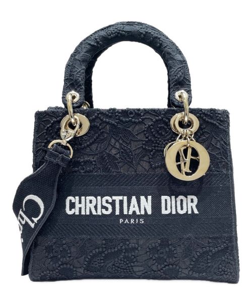 Christian Dior（クリスチャン ディオール）Christian Dior (クリスチャン ディオール) Lady D-Lite バッグ ミディアム ブラック サイズ:ミディアムの古着・服飾アイテム