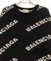 中古・古着 BALENCIAGA (バレンシアガ) オールオーバーロゴニット ブラック サイズ:L：75000円