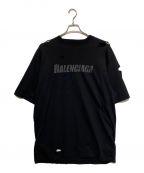 BALENCIAGAバレンシアガ）の古着「デストロイ加工Tシャツ」｜ブラック