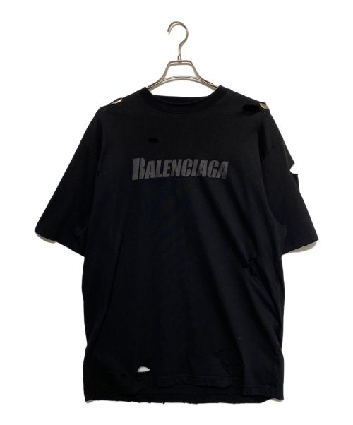 BALENCIAGA（バレンシアガ）BALENCIAGA (バレンシアガ) デストロイ加工Tシャツ ブラック サイズ:XXSの古着・服飾アイテム