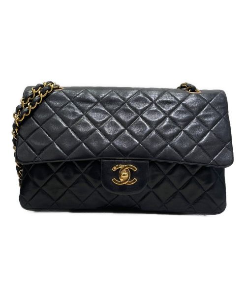 CHANEL（シャネル）CHANEL (シャネル) マトラッセ25 チェーンショルダーバッグ  ブラック×ゴールド金具 サイズ:25の古着・服飾アイテム