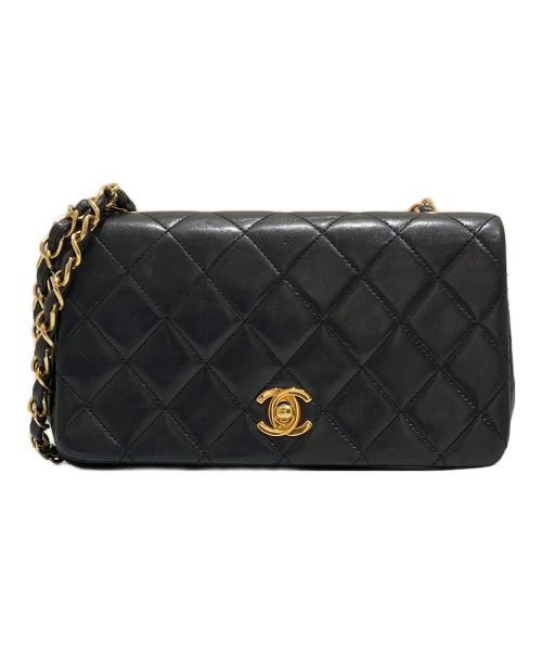 CHANEL（シャネル）CHANEL (シャネル) ミニマトラッセ19 チェーン ショルダーバッグ  ブラック×ゴールド サイズ:19の古着・服飾アイテム