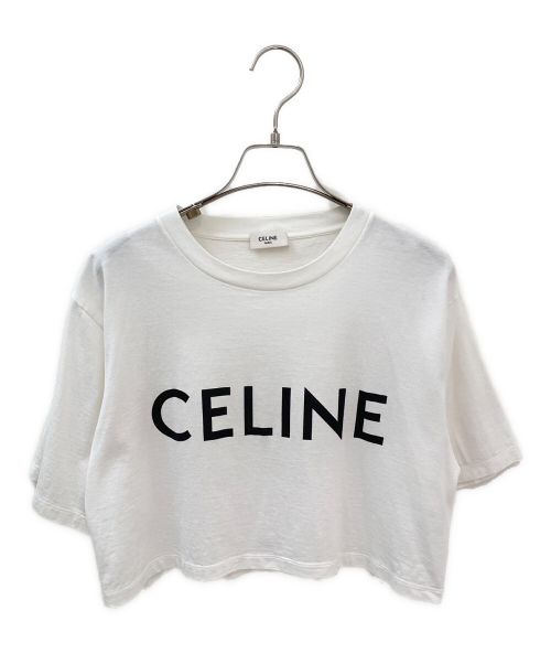 CELINE（セリーヌ）CELINE (セリーヌ) クロップドTシャツ ホワイト サイズ:XSの古着・服飾アイテム