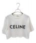 CELINE（セリーヌ）の古着「クロップドTシャツ」｜ホワイト
