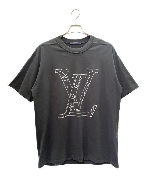 LOUIS VUITTON（ルイ ヴィトン）LOUIS VUITTON (ルイ ヴィトン) NBAロゴプリントクルーネックTシャツ ブラック サイズ:XLの古着・服飾アイテム