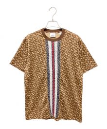 BURBERRY（バーバリー）の古着「ENGLAND Monogram Stripe Print TEE」｜ブラウン