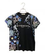 GIVENCHYジバンシィ）の古着「フラワーロゴプリントTシャツ」｜ブラック