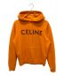 CELINE（セリーヌ）の古着「クラシックロゴルーズスウェットパーカー」｜オレンジ