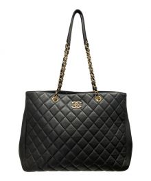 CHANEL（シャネル）の古着「マトラッセ チェーントートバッグ」｜ブラック