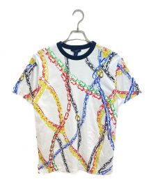 LOUIS VUITTON（ルイ ヴィトン）の古着「マルチカラーチェーンプリントTシャツ」｜ホワイト