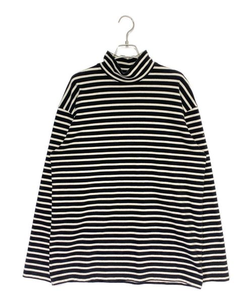 BALENCIAGA（バレンシアガ）BALENCIAGA (バレンシアガ) ハイネックボーダーカットソー ホワイト×ブラック サイズ:XXSの古着・服飾アイテム