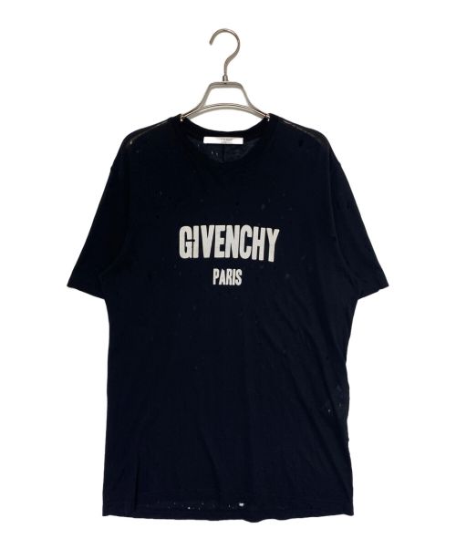 GIVENCHY（ジバンシィ）GIVENCHY (ジバンシィ) ダメージロゴTシャツ ブラック サイズ:XSの古着・服飾アイテム