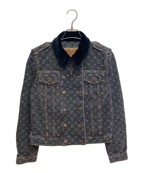 LOUIS VUITTON（ルイ ヴィトン）LOUIS VUITTON (ルイ ヴィトン) モノグラムデニムジャケット ブラック サイズ:40の古着・服飾アイテム