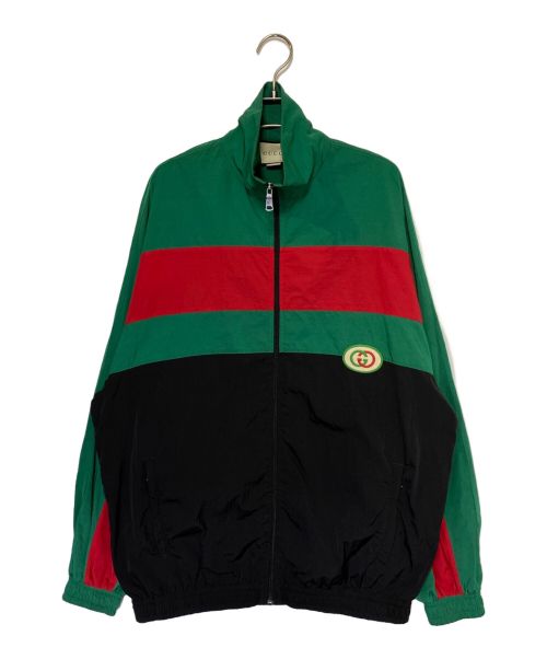 GUCCI（グッチ）GUCCI (グッチ) ナイロンジャケット グリーン×レッド×ブラック サイズ:XSの古着・服飾アイテム