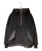 BURBERRYバーバリー）の古着「Fleece Logo Graphic Hooded Jacket(フリースロゴグラフィックフーデッドジャケット)」｜ブラック