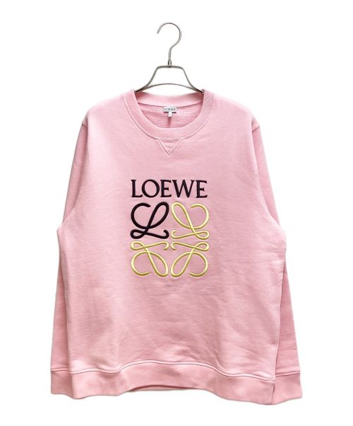 LOEWE（ロエベ）LOEWE (ロエベ) ANAGLAM LOGO SWEAT(アナグラムロゴスウェット) ピンク サイズ:Lの古着・服飾アイテム