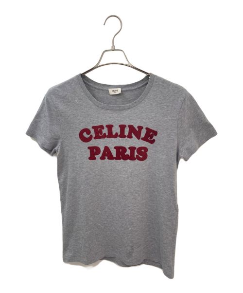 CELINE（セリーヌ）CELINE (セリーヌ) プリントロゴTシャツ グレー サイズ:XSの古着・服飾アイテム