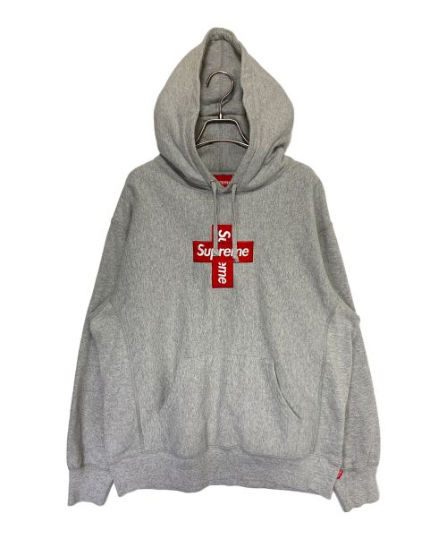 SUPREME（シュプリーム）SUPREME (シュプリーム) Cross Box Logo Hooded グレー サイズ:Mの古着・服飾アイテム