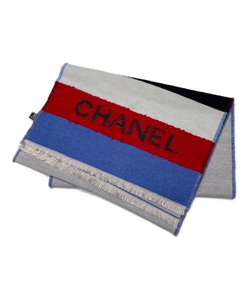 CHANEL（シャネル）CHANEL (シャネル) シルク混ストール スカイブルーの古着・服飾アイテム