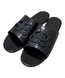 BALENCIAGA（バレンシアガ）の古着「OVAL BB SLIDES」｜ブラック