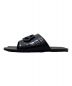 中古・古着 BALENCIAGA (バレンシアガ) OVAL BB SLIDES ブラック サイズ:39：38000円