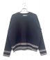 Christian Dior（クリスチャン ディオール）の古着「Dior Logo Cashmere Knit Sweater ロゴバンド カシミヤ ニット」｜ネイビー