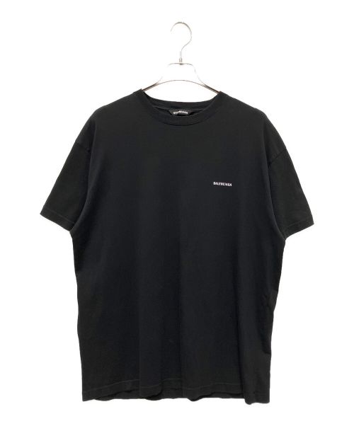 BALENCIAGA（バレンシアガ）BALENCIAGA (バレンシアガ) ワンポイントロゴTシャツ ブラック サイズ:Lの古着・服飾アイテム