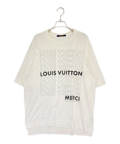 LOUIS VUITTON（ルイ ヴィトン）LOUIS VUITTON (ルイ ヴィトン) パッチワークLVリストTシャツ ホワイト サイズ:Mの古着・服飾アイテム