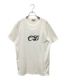 Dior×KENNY SCHARF（ディオール×ケニー・シャーフ）の古着「コラボ刺繍ロゴTシャツ」｜ホワイト