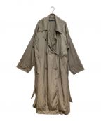 ISSEY MIYAKEイッセイミヤケ）の古着「Nylon Trench Coat （ナイロントレンチコート）」｜オリーブ