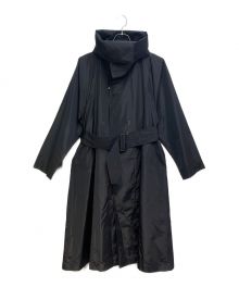 ISSEY MIYAKE（イッセイミヤケ）の古着「Silk polyester trench coat(シルクポリエステルトレンチコート)」｜ネイビー