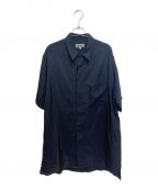 Yohji Yamamoto pour hommeヨウジヤマモト プールオム）の古着「半袖ロングシャツ」｜ブラック