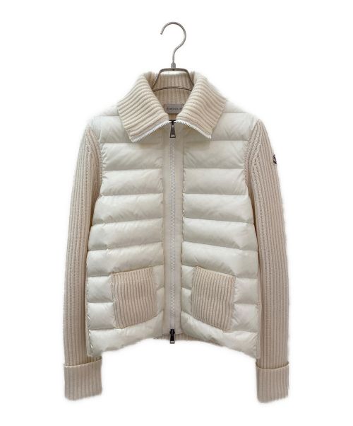 MONCLER（モンクレール）MONCLER (モンクレール) MAGLIONE TRICOT CARDIGAN ダウンジャケット アイボリー サイズ:XSの古着・服飾アイテム