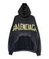 BALENCIAGA（バレンシアガ）の古着「TAPE TYPE RIPPED POCKET HOODIE」｜グレー