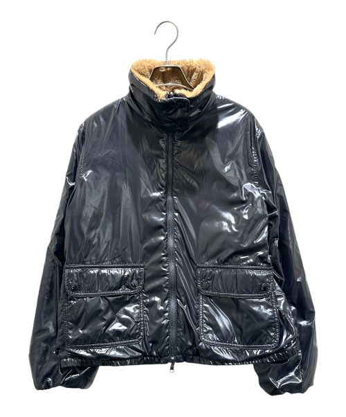 MONCLER（モンクレール）MONCLER (モンクレール) リバーシブルボアジャケット ブラック×ブラウン サイズ:1の古着・服飾アイテム