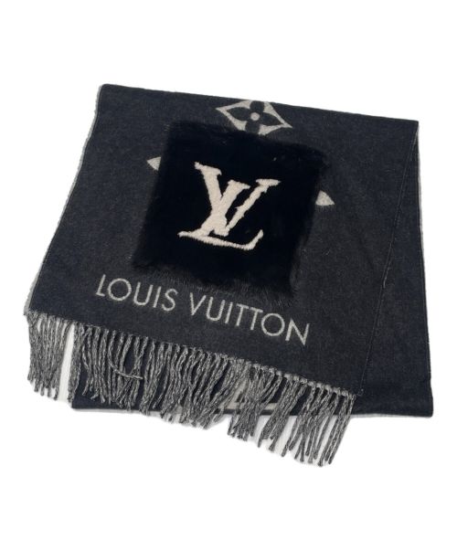 LOUIS VUITTON（ルイ ヴィトン）LOUIS VUITTON (ルイ ヴィトン) エシャルプ コールド レイキャビック ブラックの古着・服飾アイテム