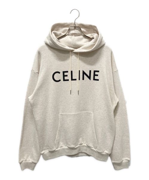 CELINE（セリーヌ）CELINE (セリーヌ) フロントロゴパーカー アイボリー サイズ:Lの古着・服飾アイテム