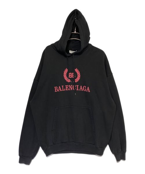 BALENCIAGA（バレンシアガ）BALENCIAGA (バレンシアガ) ロゴパーカー ブラック サイズ:Sの古着・服飾アイテム