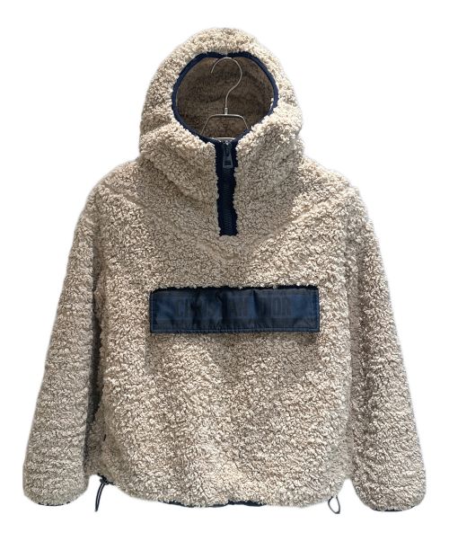 Christian Dior（クリスチャン ディオール）Christian Dior (クリスチャン ディオール) Anorak Fleece Hoodie ベージュ×ネイビー サイズ:Sの古着・服飾アイテム