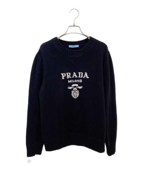 PRADA（プラダ）PRADA (プラダ) ロゴニット ブラック サイズ:40の古着・服飾アイテム