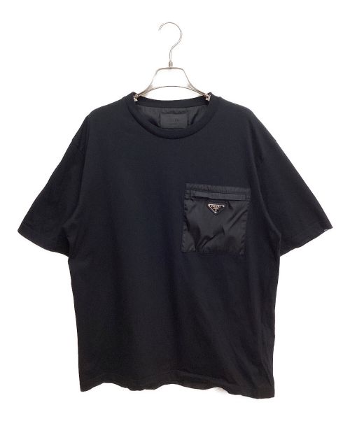 PRADA（プラダ）PRADA (プラダ) トライアングルロゴポケットTシャツ ブラック サイズ:XLの古着・服飾アイテム