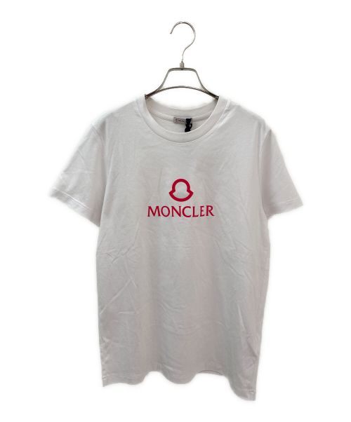 MONCLER（モンクレール）MONCLER (モンクレール) ロゴTシャツ ホワイト サイズ:Lの古着・服飾アイテム