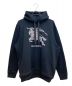 BURBERRY（バーバリー）の古着「Embroidered logo hoodie（刺繍ロゴパーカー）」｜ブラック