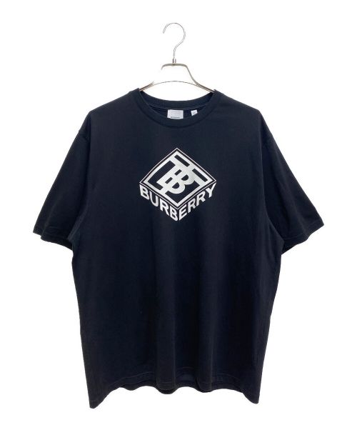 BURBERRY（バーバリー）BURBERRY (バーバリー) Front Design T-shirt (フロントデザインカットソー) ブラック サイズ:XLの古着・服飾アイテム