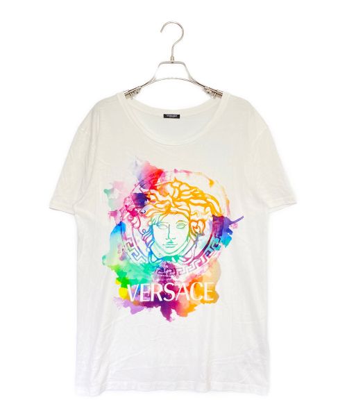 VERSACE（ヴェルサーチ）VERSACE (ヴェルサーチ) メデューサプリントTシャツ ホワイト サイズ:40の古着・服飾アイテム